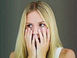 woman in  fear