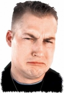 angry upset man with big ego