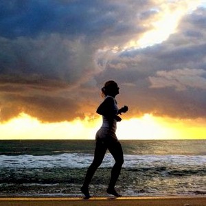 jogging regardless of what the weather is