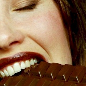 enjoying chocolate at christmas
