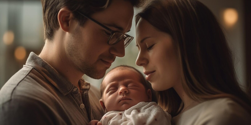 Image of family with newborn